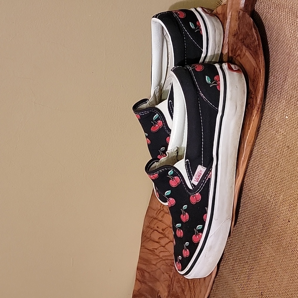 Vans slip-on cherry print loafers